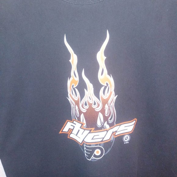 NHL MENS GILDAN PHILA FLYERS BLACK TEE SZ XL - Picture 3 of 6